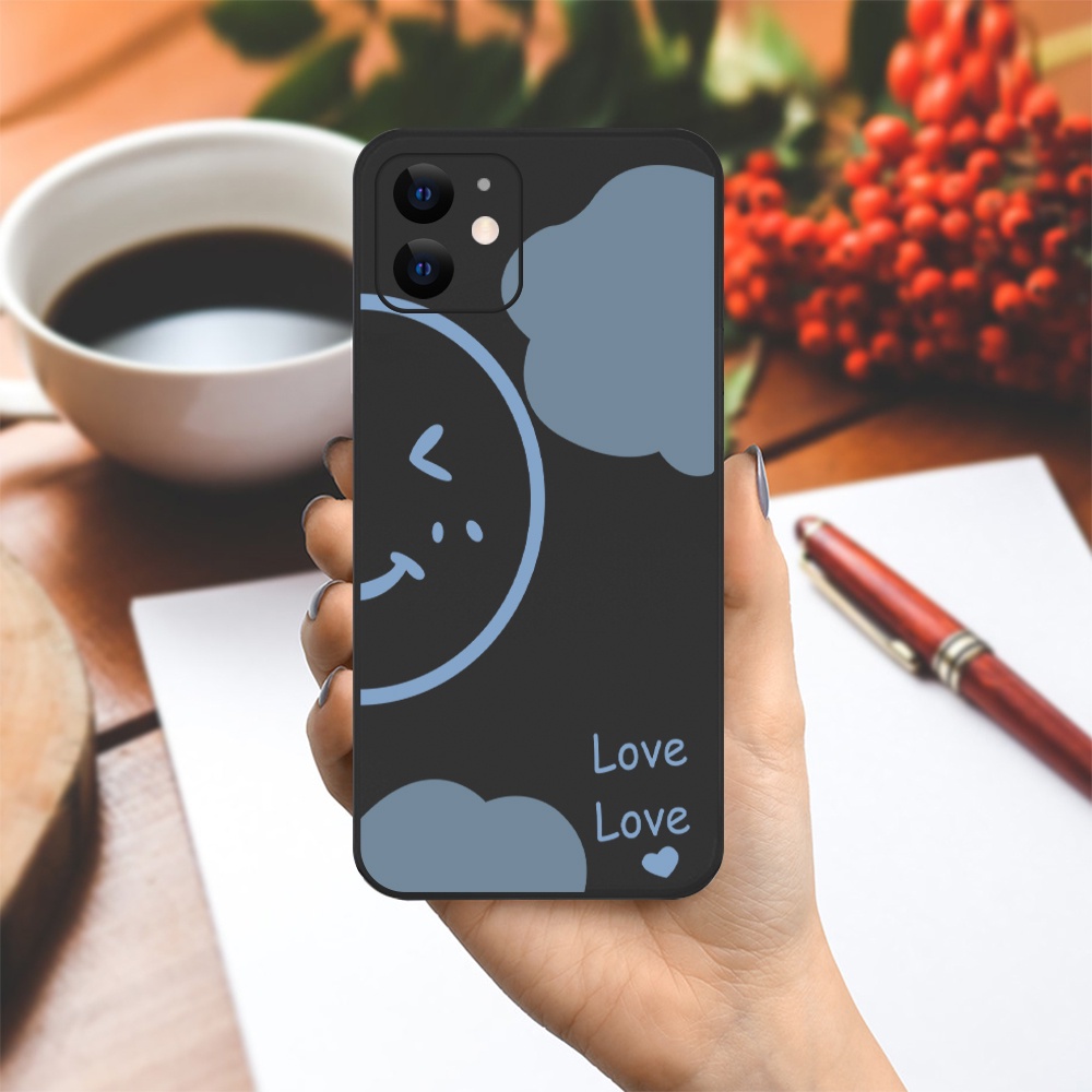 Ốp lưng Vina Case Iphone 6S/6 Plus/7G/8G/X/Xs/11/12/....dẻo cạnh vuông bảo vệ camera hình Mặt cười love