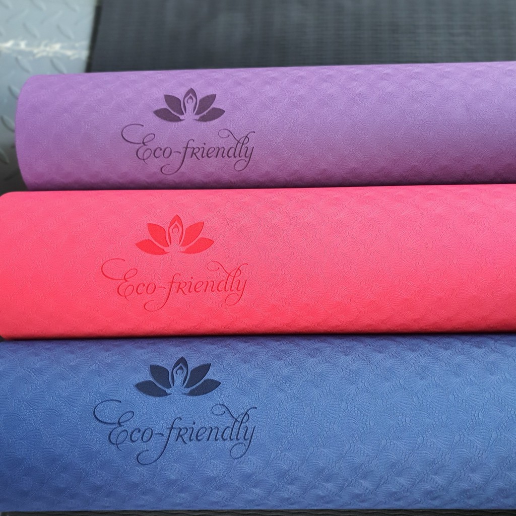 Thảm Tập Yoga TPE ECO FRIENDLY 2 Lớp 6mm + dây buộc thảm - VivaSports ( Bảo Hành 1 đổi 1 trong 3 tháng )