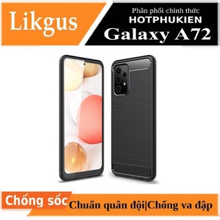 Ốp lưng chống sốc Likgus vân kim loại cho Samsung Galaxy A72 (chống va đập, chất liệu TPU) - hotphukien phân phối