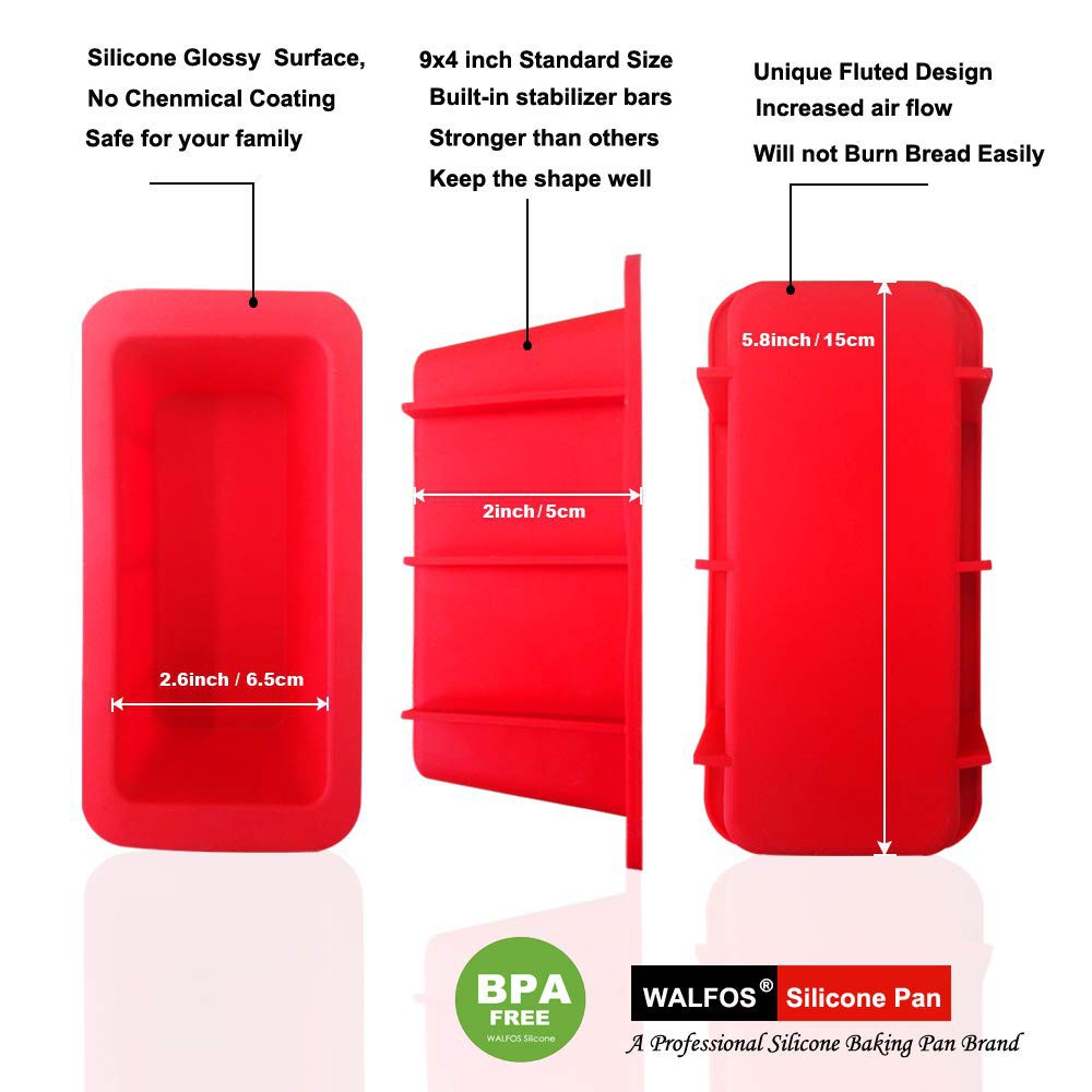 Khuôn Làm Bánh Mì WALFOS Bằng Silicone Chống Dính Kích Thước Mini