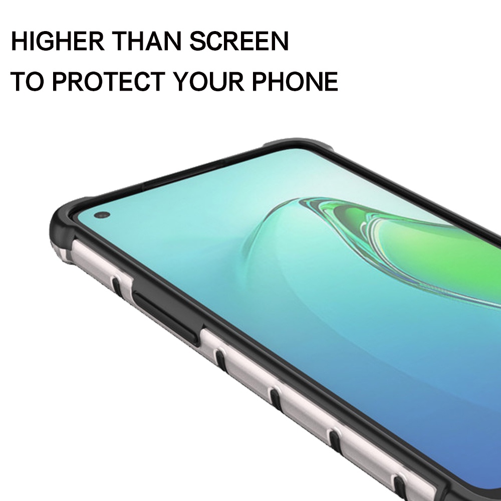 Ốp Điện Thoại PC Cứng Chống Sốc Họa Tiết Tổ Ong Màu Trong Suốt Cho OPPO Reno8 Pro Plus
