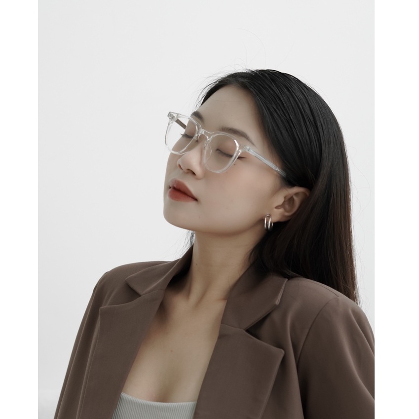 Gọng kính mắt thời trang pumpkin - unisex - 2 loại - 2 màu - đen - trắng - kim loại - thời thượng