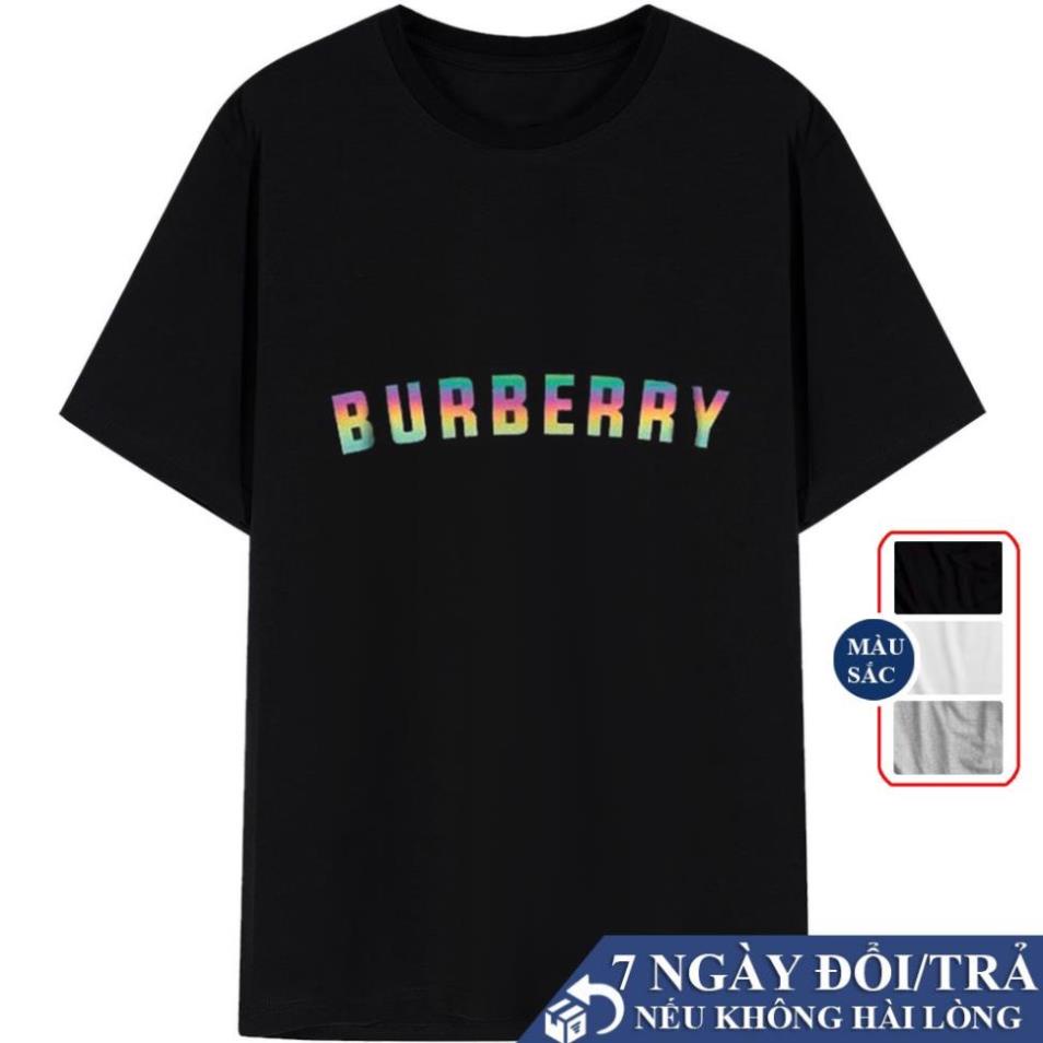 Áo Thun Burberry Ngắn Tay Nam Nữ Cá Tính, Áo Phông Burberry Đường Phố Đủ Màu Đen,trắng,xám V11 New 