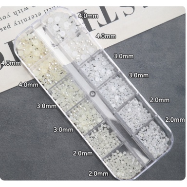 Khay trai nửa trang trí nail