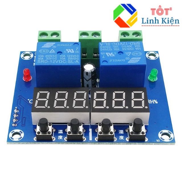 Bộ điều khiển nhiệt độ độ ẩm XH-M452 Relay 12VCD