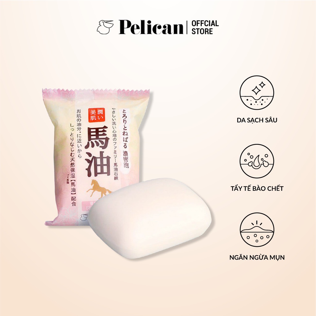 Xà phòng rửa mặt chiết xuất từ dầu ngựa Pelican Family Soap Horse Oil 100g