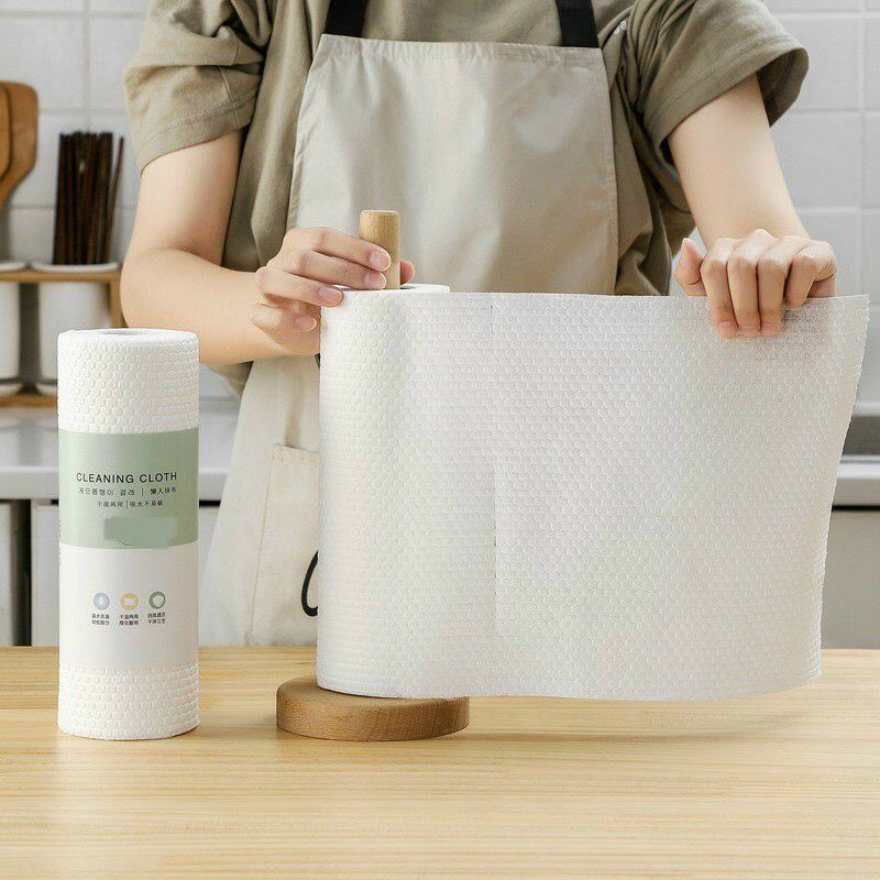 Cuộn Giấy Lau Nhà Bếp Đa Năng - Khăn Lau Bếp Siêu Thấm 1 Cuộn 50 Miếng