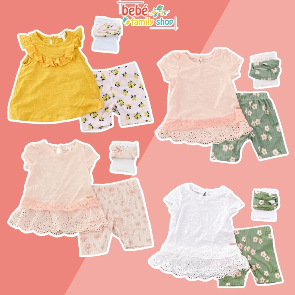 [Mẫu 1-6] Set đồ bộ cánh tiên bé gái, quần legging lửng hoa/ Set đồ bộ lửng bé gái, sát nách, tay cánh tiên - SGT