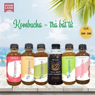 Trà Bất Tử Kombucha Đào, Sâm Dứa, Trà Xanh, Dâu, Dừa, Coffee 250ML -  Trà hoa quả lên men con giống scoby - Foodland