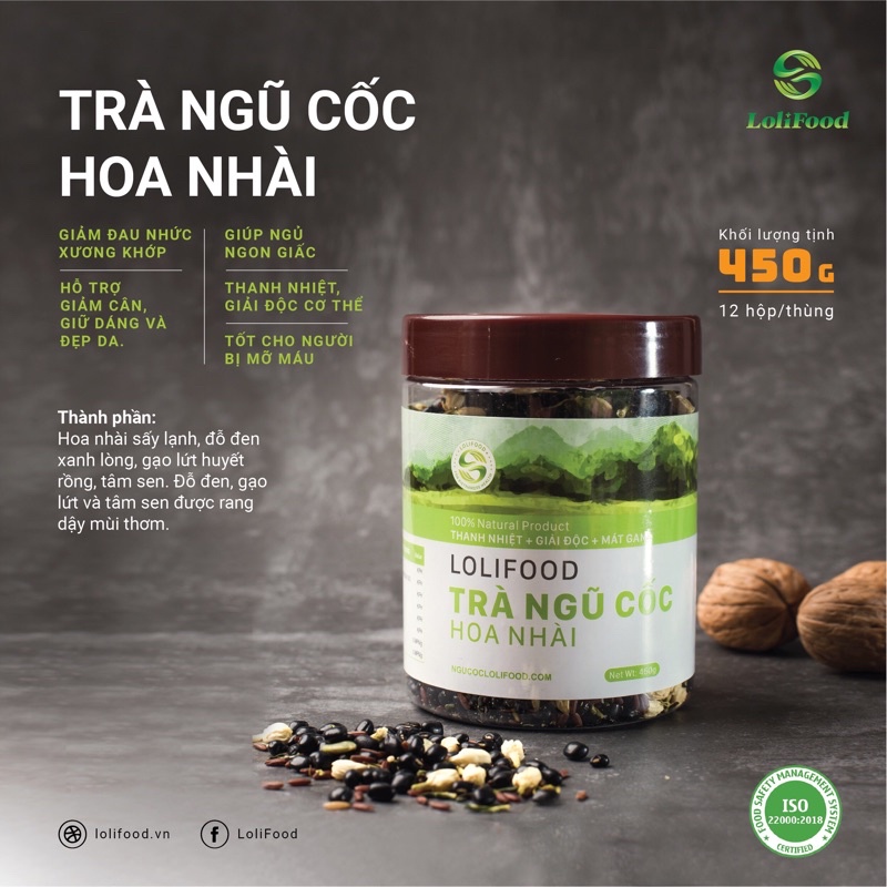 Trà Hoa Ngũ Cốc Long Liên - Thanh Nhiệt, Giữ Dáng, Ngủ Ngon, Giảm Đau Xương Khớp, Tốt Cho Người Bị Mỡ Máu | Lolifood