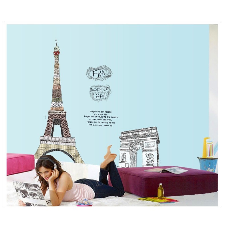 Decal dán tường Kỳ quan Paris - DKN012