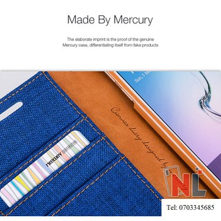 Bao da Galaxy Note 8 Mercury Canvas Diary ngăn chứa thẻ