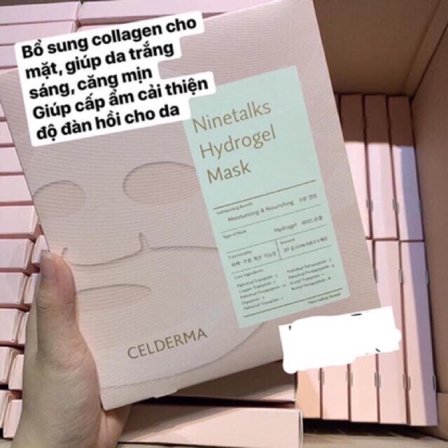 Mặt nạ thạch Celderma hồng Ninetalks Hydrogel mask (4 miếng)