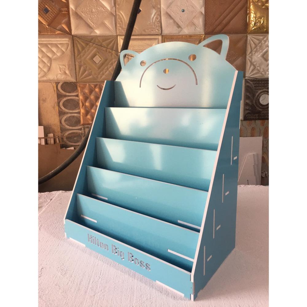 Kệ giá sách hình gấu đựng đồ tự tháo lắp đa năng  Cao 68cm   ngang 42cm  sâu 40cm