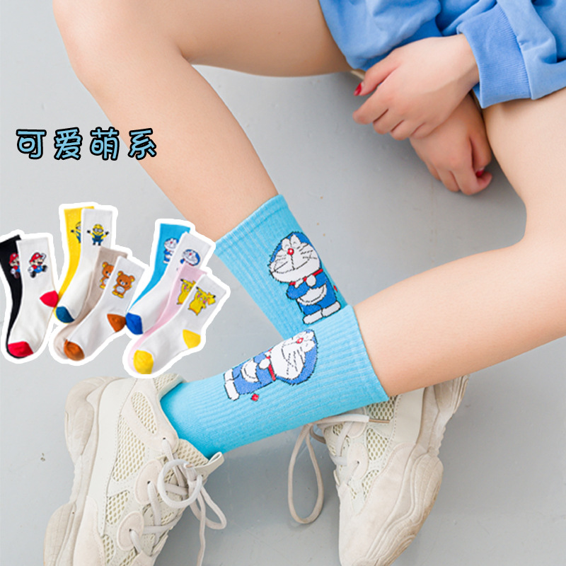 Vớ ống dài trung bình họa tiết hoạt hình Nhật Bản dễ thương mềm mại cho người lớn