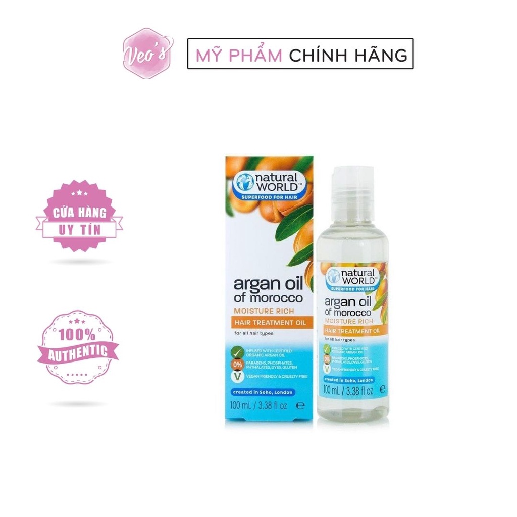 Dầu dưỡng tóc Natural World Argan Oil Of Morocco