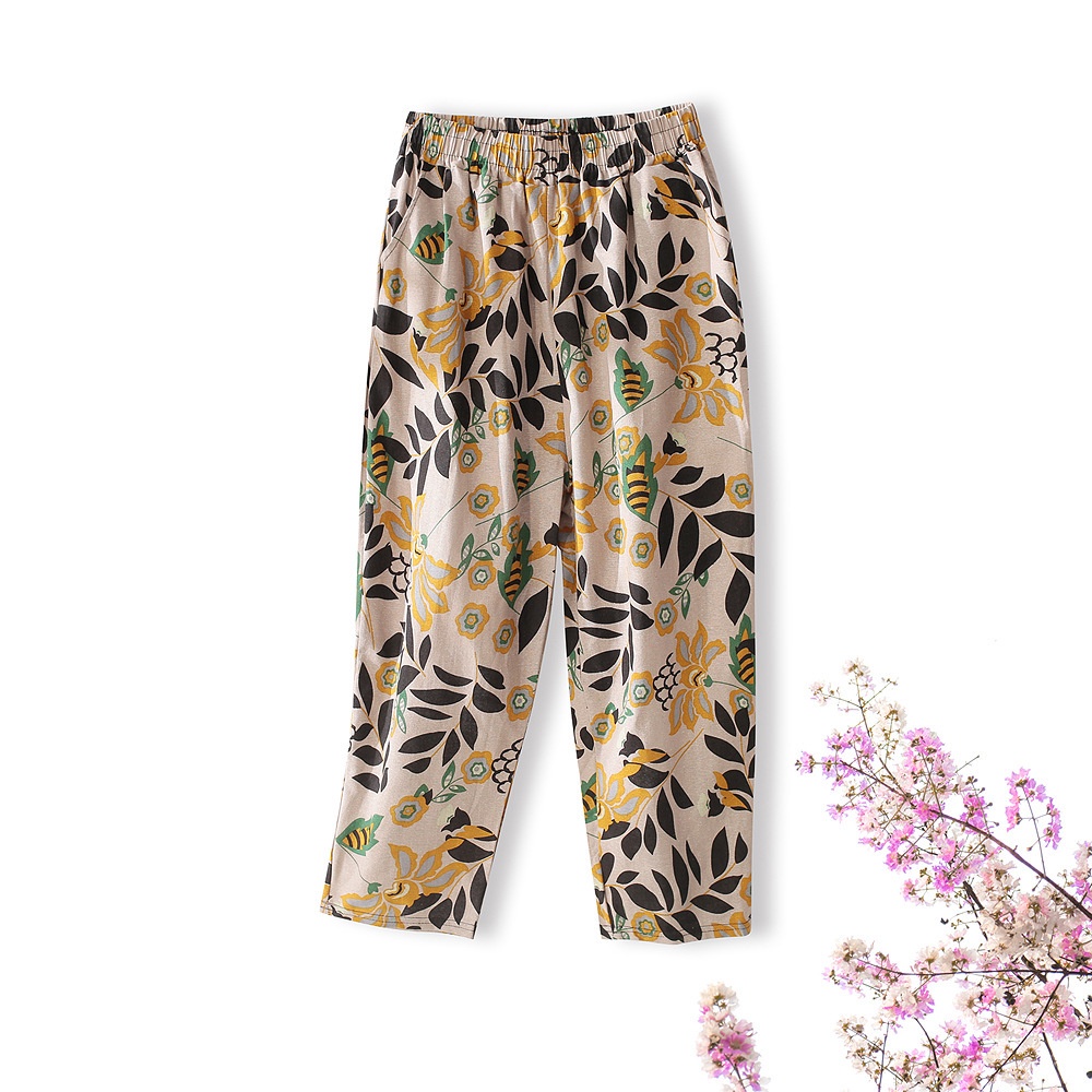 Quần Cotton Ống Rộng Thời Trang Xuân Thu Dành Cho Nữ