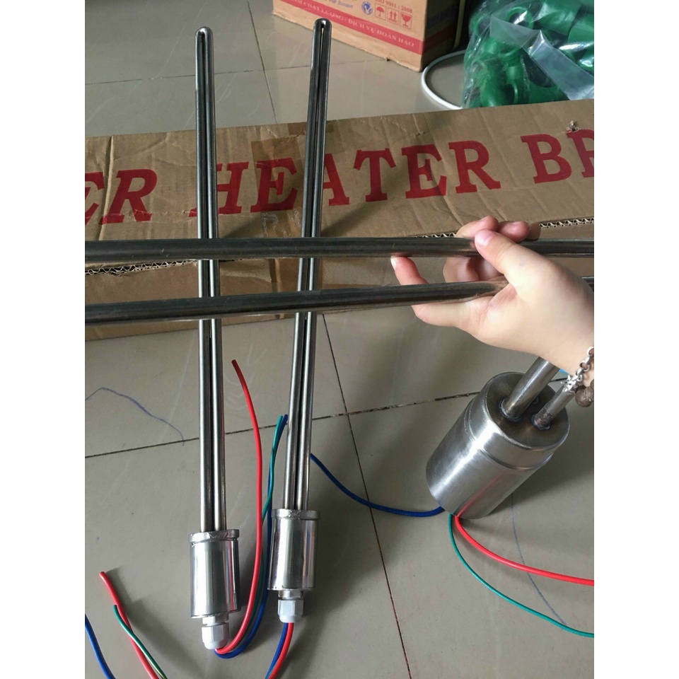 THANH điện trở gia nhiệt - hỗ trợ điện ren trong 27mm - 2000W dùng cho máy nước nóng năng lượng mặt trời