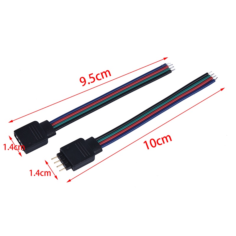 Set 10 Dây Cáp Nối 4pin Male Cho Đèn Led 3528 5050