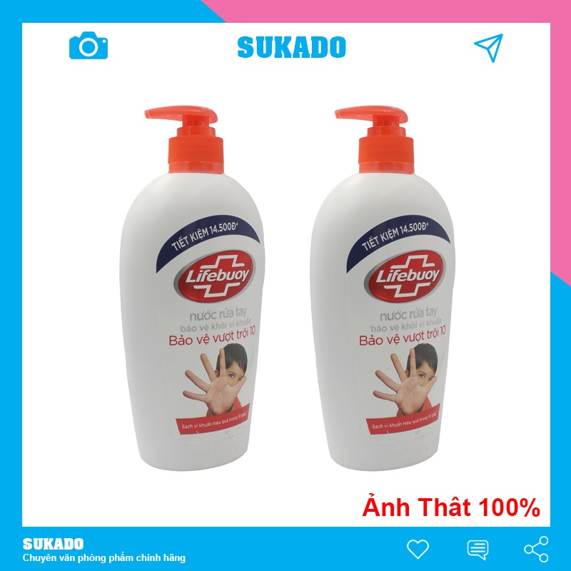 Nước rửa tay Lifebouy diệt khuẩn 180ml, Rửa tay sạch khuẩm 99% SUKADO C