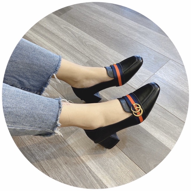 Giày đầm gót vuông 5cm