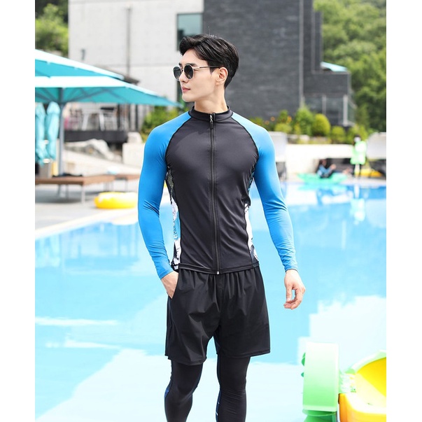 Bộ đồ bơi nam dài kín quần áo bơi nam phong cách trẻ trung