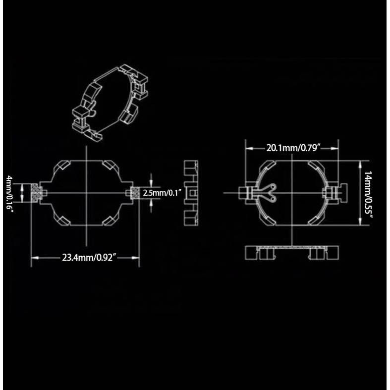 Set 20 khay đựng pin nút CR1616 cho thẻ trò chơi GAMEBOY GB GBC GBA