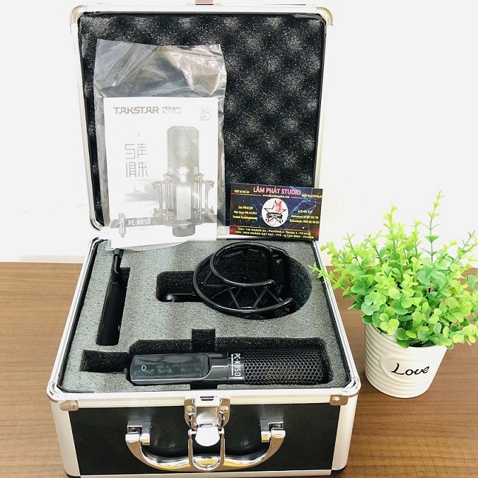 Combo Sound Card Icon Upod Pro - Micro Takstar PC K850 Chính Hãng Có Tem, Mã Vạch - Chân Mic Đứng - Phụ Kiện Xịn