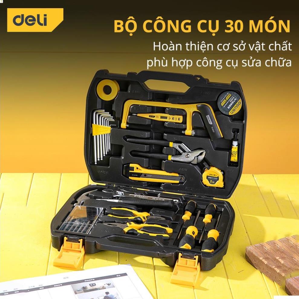 [LIFEDL157] Bộ Dụng Cụ Sửa Chữa Deli 30 Chi Tiết Đa Năng - Chất Liệu Cao Cấp - Sử Dụng Nhiều Mục Đích - DL5964 .