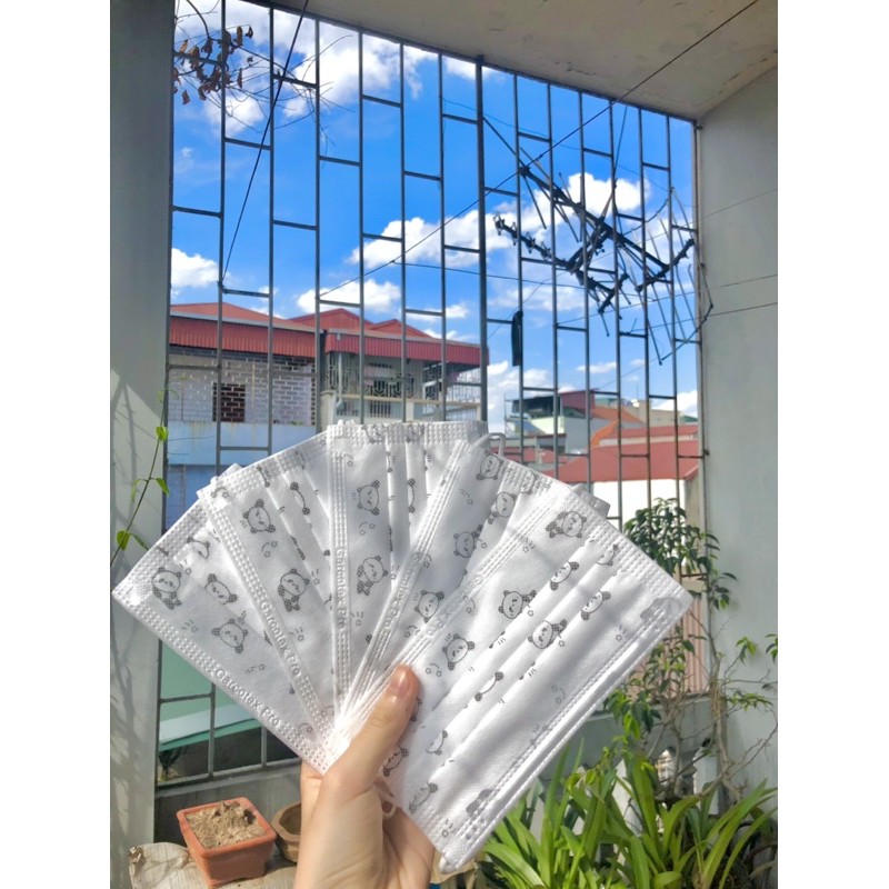 KHẨU TRANG gấu hoạ tiết siêu xinhh [ khẩu trang GARCOTEX ] | BigBuy360 - bigbuy360.vn