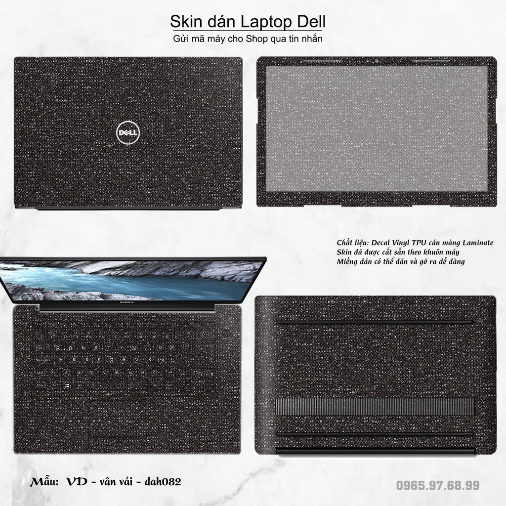 Skin dán Laptop Dell in hình vân vải (inbox mã máy cho Shop)