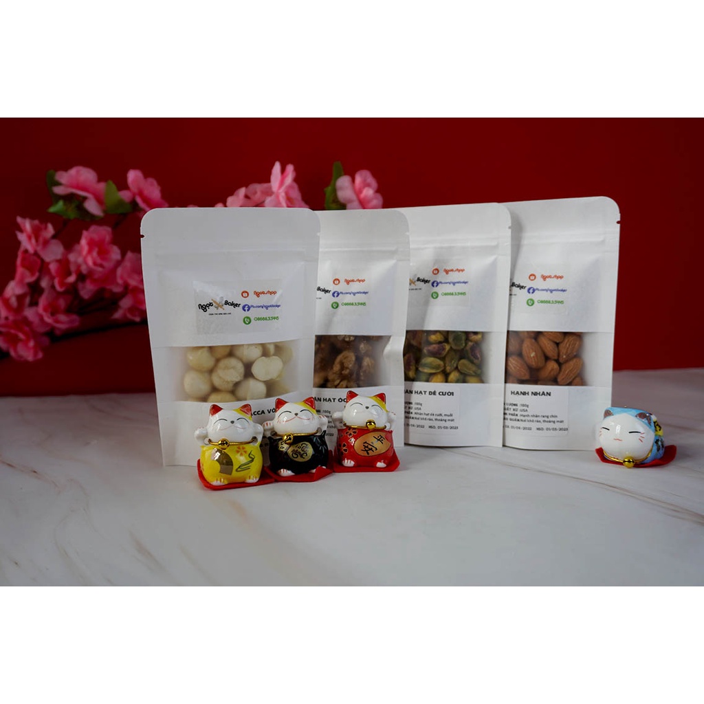 Nhân hạt dẻ cười loại đặc biệt, nguyên liệu làm kẹo nougat trang trí bánh 100g