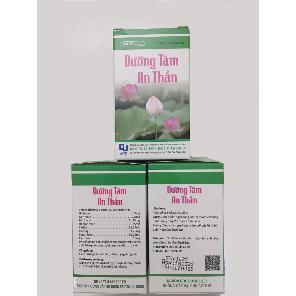 Ngủ ngon DƯỠNG TÂM AN THẦN- Đại Uy  - giúp ăn ngủ ngon nguồn gốc dược liệu thiên nhiên