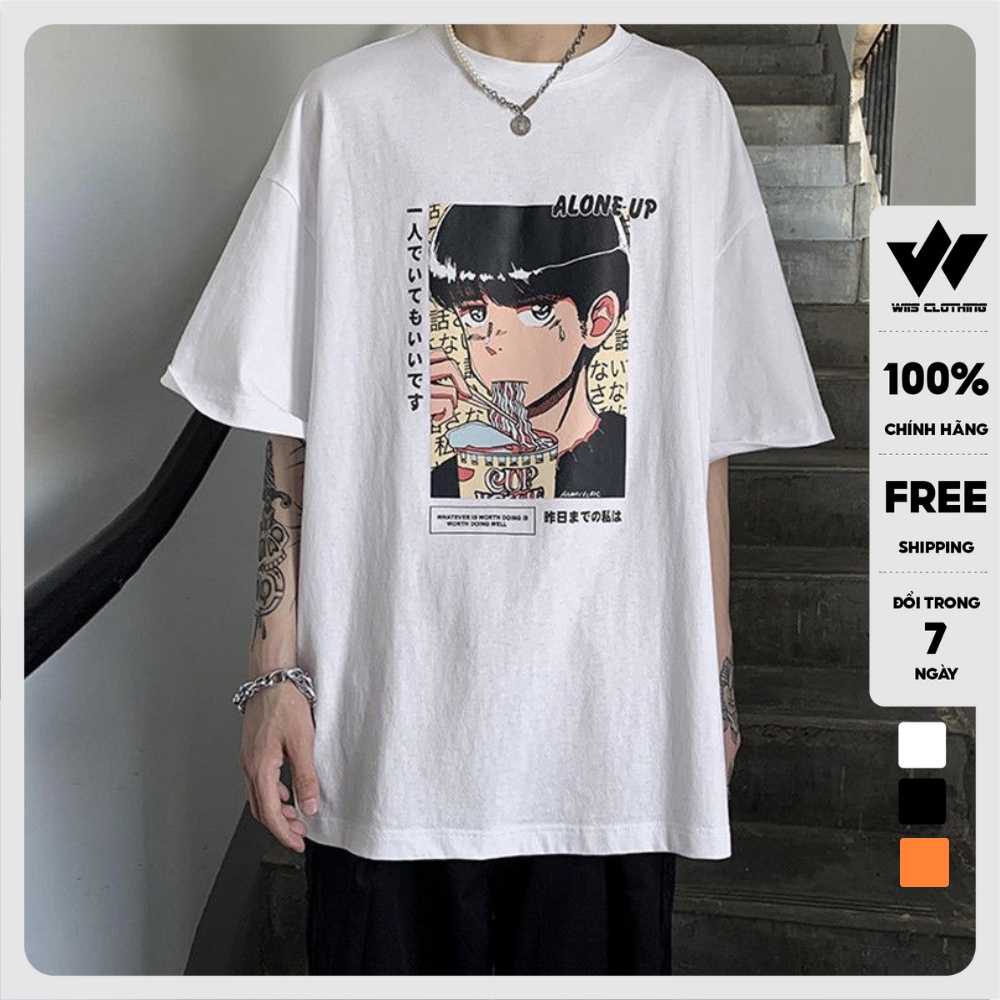 Áo phông unisex form rộng WIIS tay lỡ oversize Boy Mỳ thời trang nam nữ ulzzang
