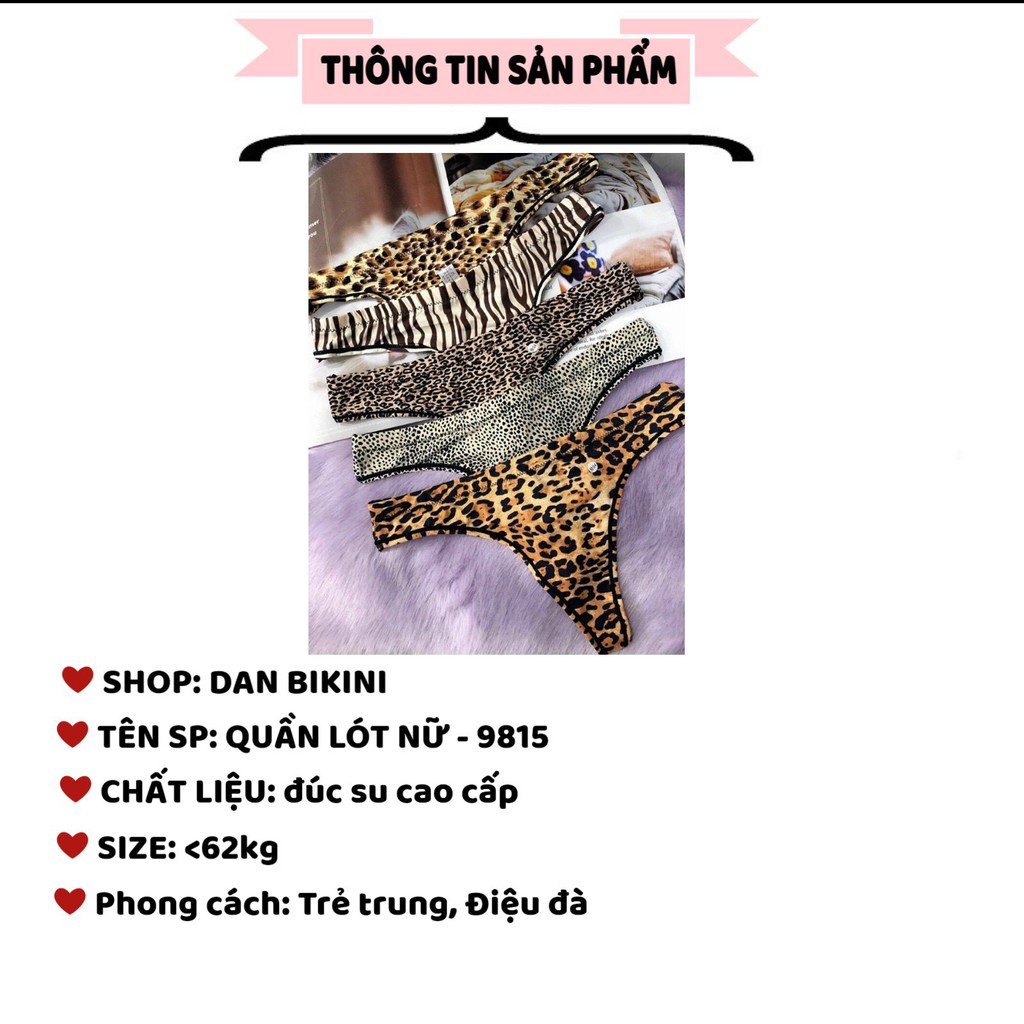 Quần Lót Lọt Khe - Quần Lót Nữ Lọt Khe da báo su thoáng mát mềm mại sexy mã 9815-5023