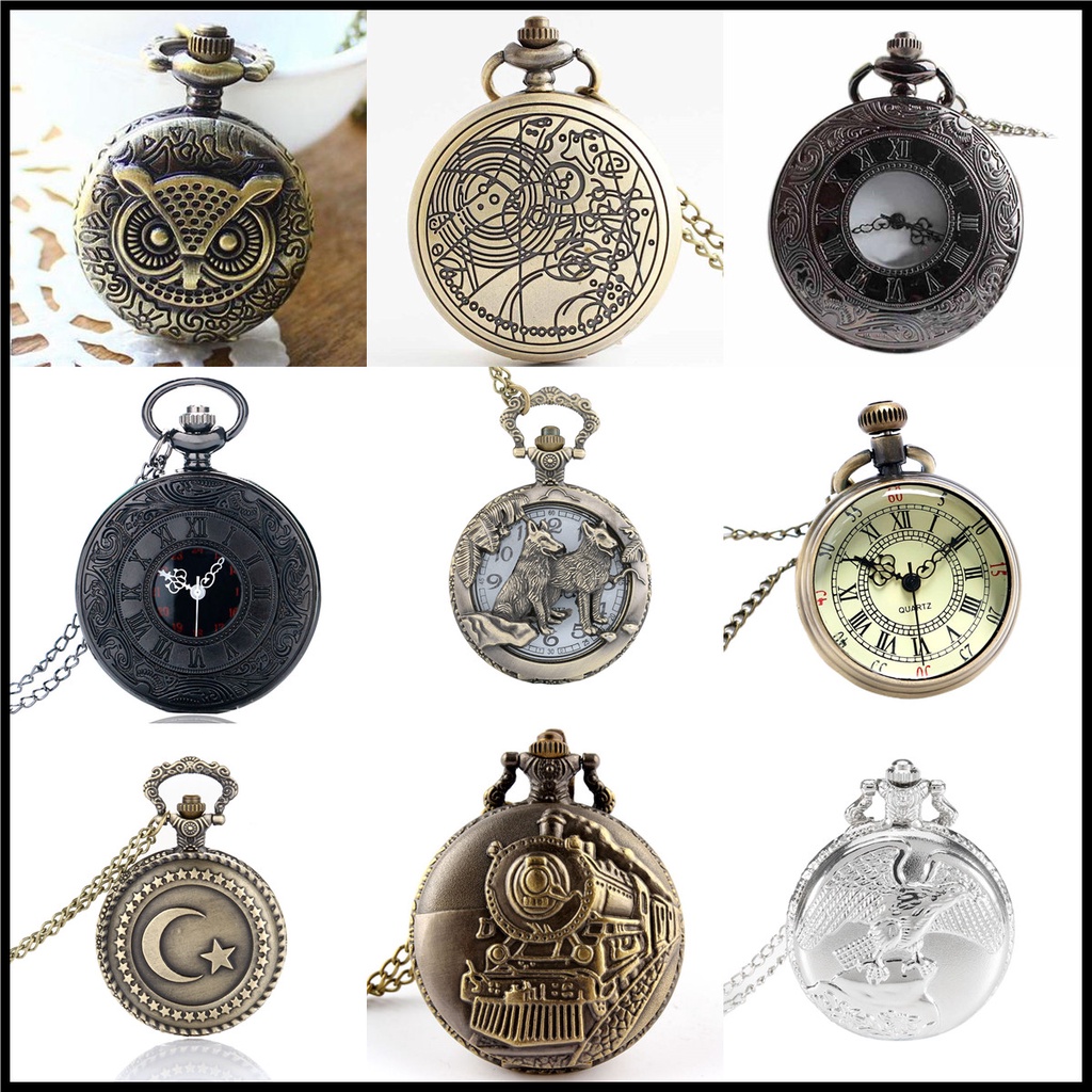 ❤Vòng đồng hồ nữ Cổ Mặt Đồng Hồ Bỏ Túi Phong Vintage Độc Đáo đồng hồ quả quýt