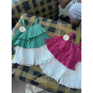 Bộ dập ly quần trăng thời trang bé gái