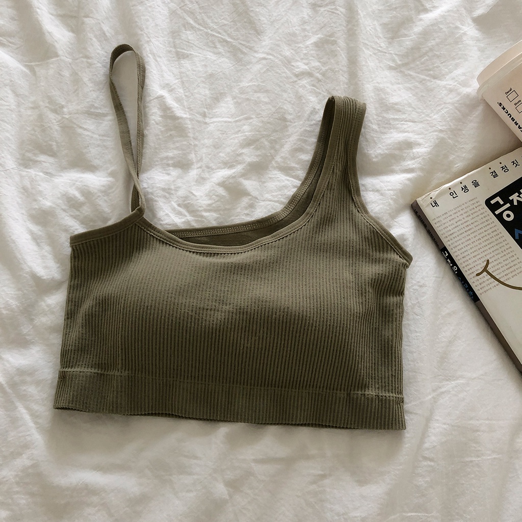 Áo croptop nữ kiểu ôm dây chéo lệch vai LOKISO CT11 | BigBuy360 - bigbuy360.vn