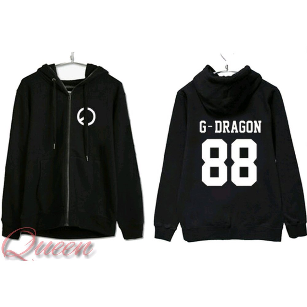 Áo Khoác Hoodie Khóa Kéo G Dragon 88