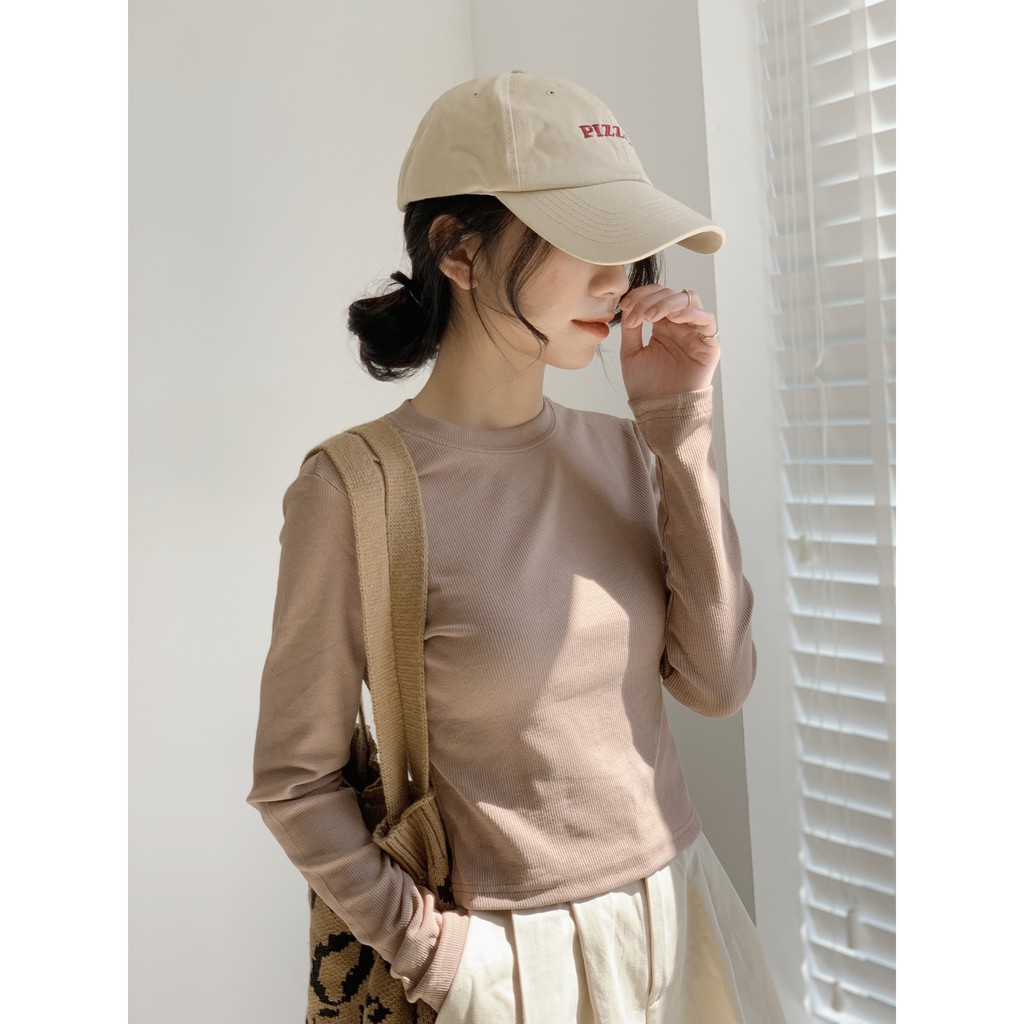 Áo thun tăm cơ bản dài tay cổ tròn AP419 LOLLIE STUDIO | BigBuy360 - bigbuy360.vn