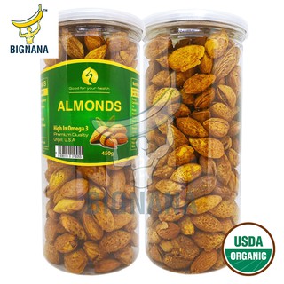 Hạt Hạnh Nhân Rang Bơ Hàng Mỹ Hộp 450gr Loại Đặc Biệt, Giảm Cân Đẹp Da