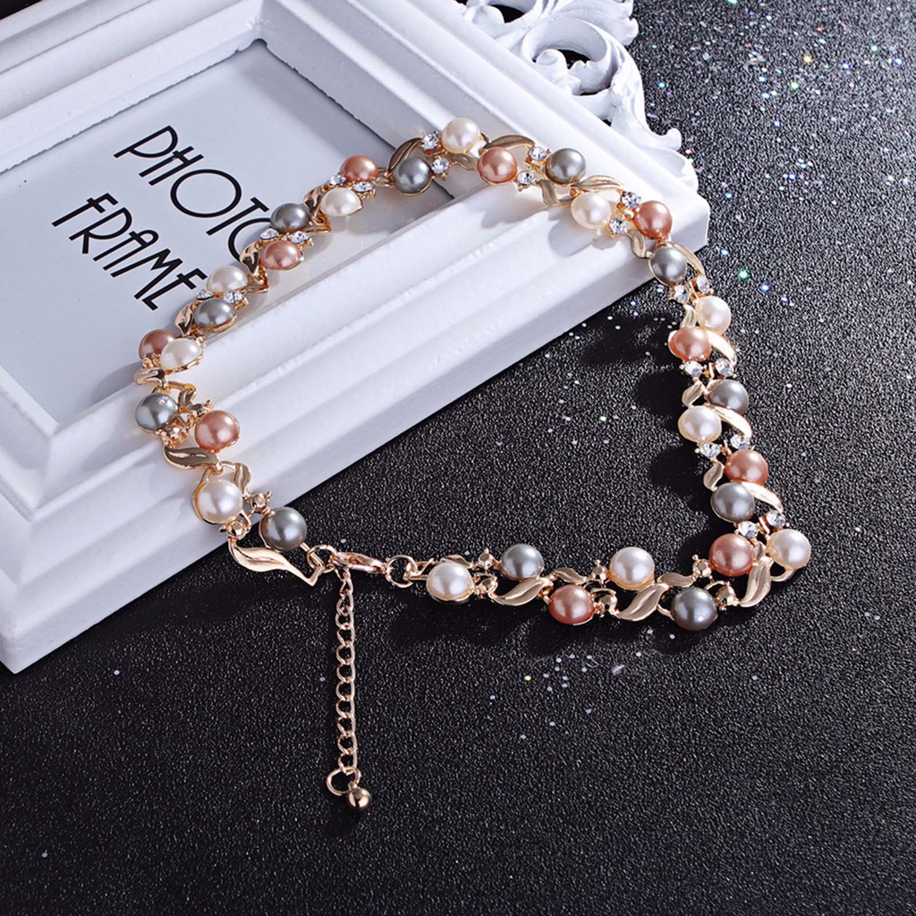 Bộ trang sức gồm vòng cổ và bông tai thiết kế sang trọng thanh lịch thời trang cho nữ