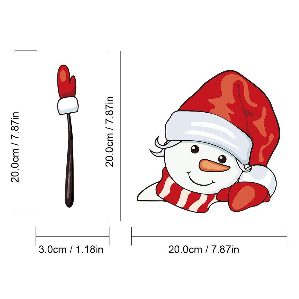 Miếng Đề Can PVC In Hình Ông Già Noel / Người Tuyết / Nai Sừng Tấm Trang Trí Cửa Sổ Sau Xe Hơi