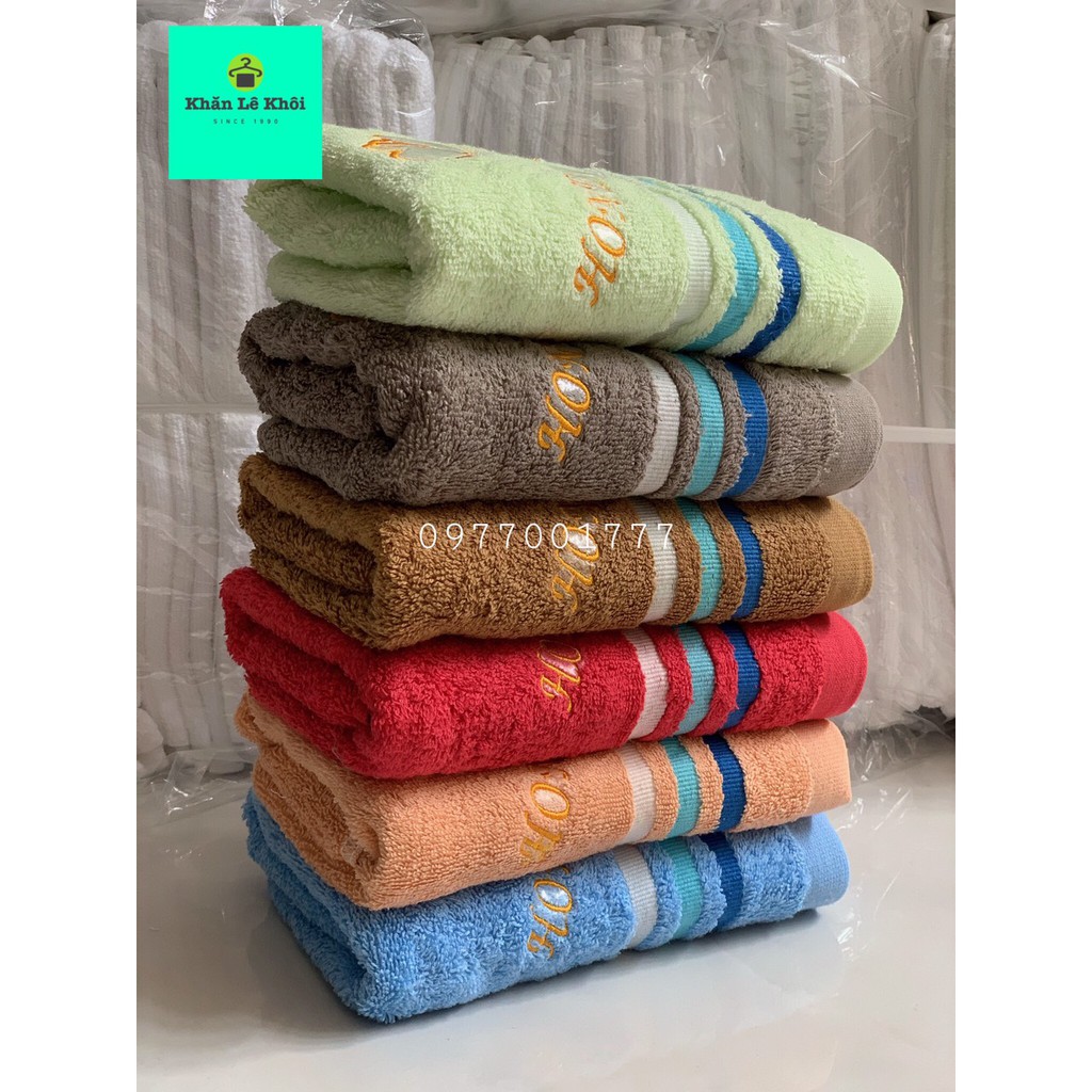 Khăn Mặt &amp; Khăn tắm 100% Cotton cao cấp KMH Mẫu Thêu Mới nhiều màu - Đủ size