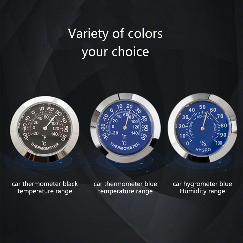 Nhiệt Kế / Nhiệt Độ / Độ Ẩm Mini 3 Kiểu Tùy Chọn Trang Trí Xe Hơi