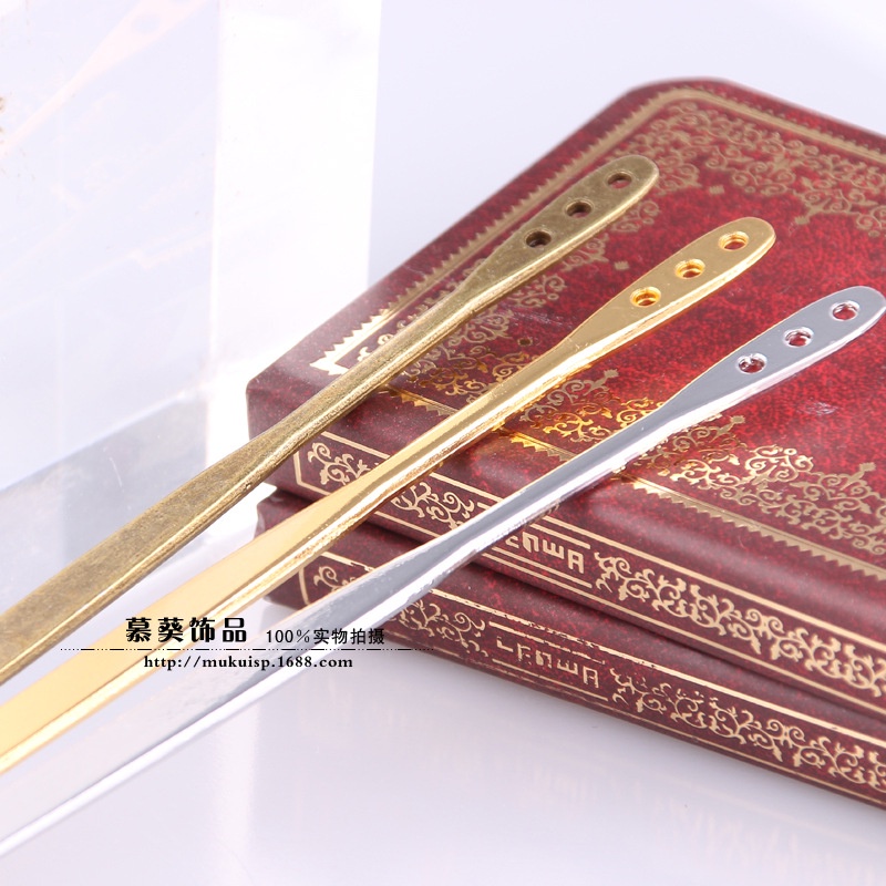 (1 cái)Cán trâm kim loại cổ trang nhiều mẫu, Nguyên liệu làm trang sức cổ trang, Nguyên liệu DIY