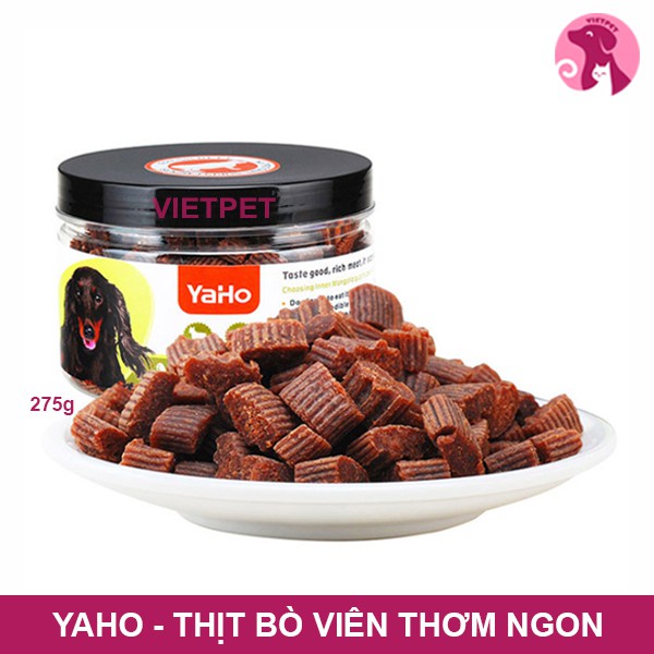 Viên thịt thưởng cho chó yaho hộp 275g, snack thơm ngon ăn vặt cho cún - Petlover