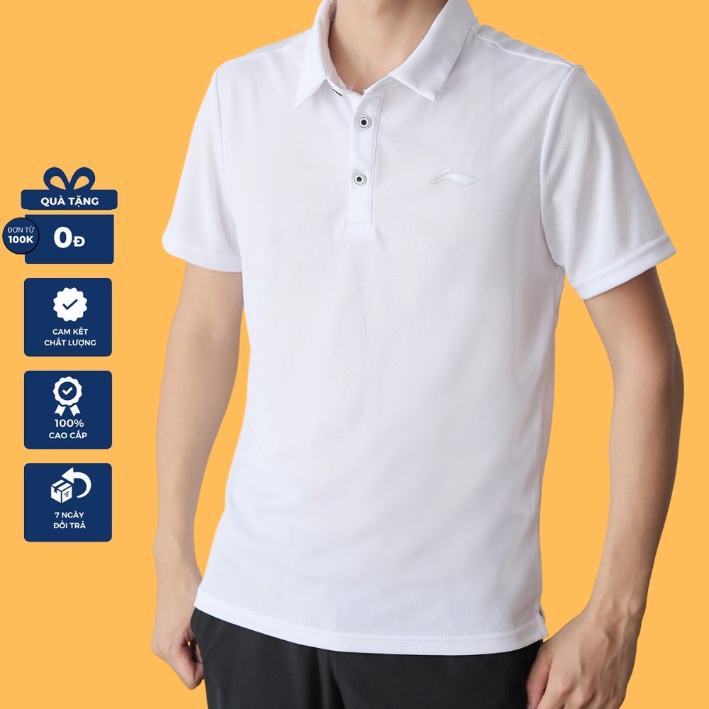 Áo thể thao, áo polo li-ning APLR195 cổ bẻ tay ngắn vùa đi làm vừa đi chơi