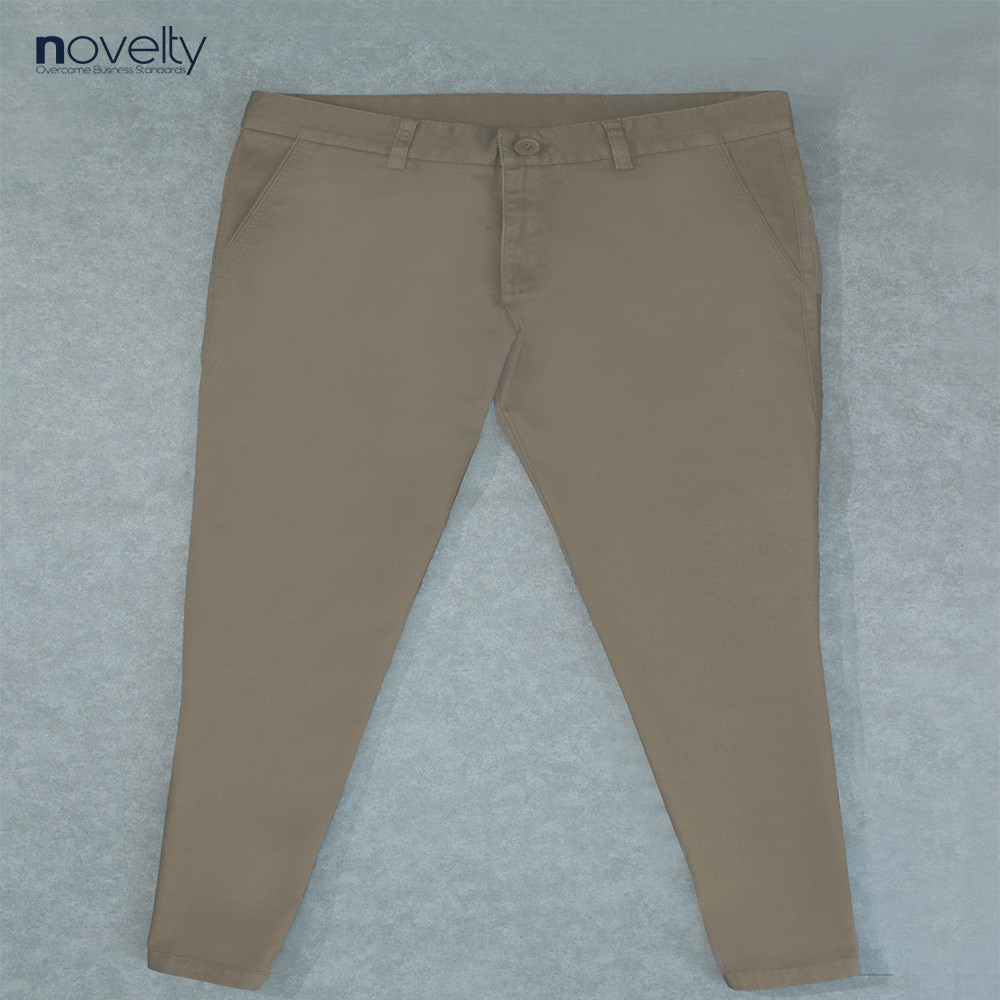 Quần dài Khaki nam Novelty 0 ly 2002040 màu nâu nhạt