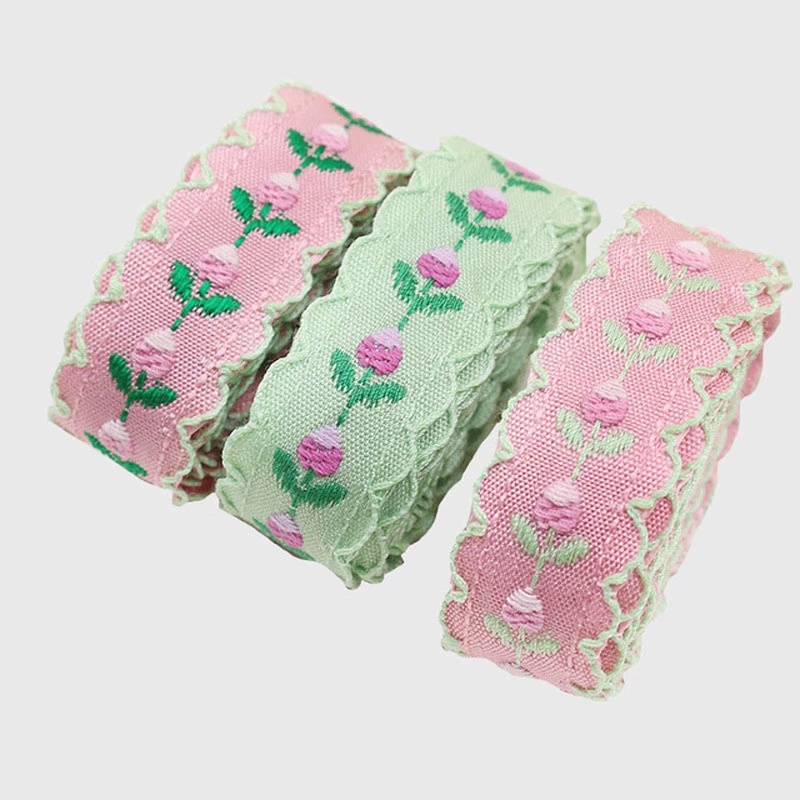 Vải Ren Thêu Hoa 1 Yard 1.6cm Tự Làm Phụ Kiện May Vá